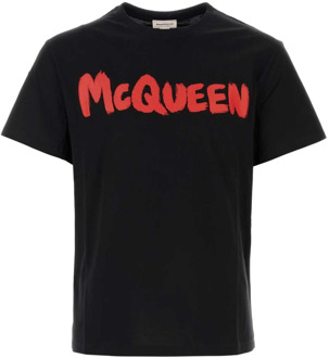 Alexander McQueen Klassiek Zwart Katoenen T-shirt Alexander McQueen , Black , Heren - Xl,M,S