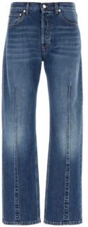 Alexander McQueen Klassieke Denim Jeans Alexander McQueen , Blue , Heren - Xl,L,M