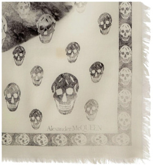 Alexander McQueen Klassieke Skull Foulard Alexander McQueen , White , Dames - ONE Size