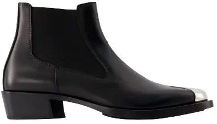 Alexander McQueen Leather boots Alexander McQueen , Black , Dames - 40 EU