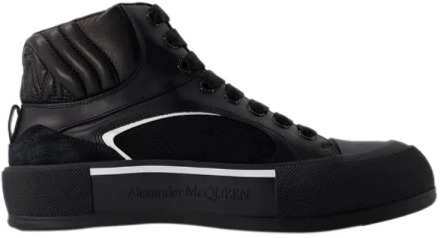 Alexander McQueen Leather sneakers Alexander McQueen , Black , Heren - 44 Eu,41 Eu,39 Eu,43 Eu,40 Eu,42 EU