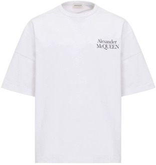 Alexander McQueen Logo-Print T-Shirt Alexander McQueen , White , Heren - Xl,L