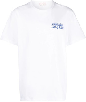 Alexander McQueen Logo T-shirt met korte mouwen Alexander McQueen , White , Heren - M,S