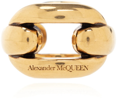 Alexander McQueen Messing ring Alexander McQueen , Yellow , Dames - 54 Mm,50 Mm,52 MM