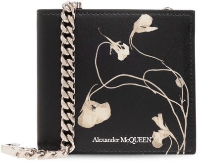 Alexander McQueen Portemonnee met logo Alexander McQueen , Black , Heren - ONE Size