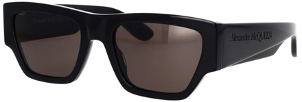 Alexander McQueen Rock-geïnspireerde vintage zonnebril Alexander McQueen , Black , Heren - 55 MM