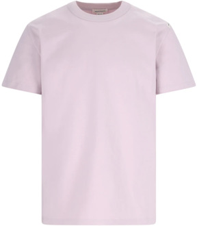 Alexander McQueen Roze Logo T-shirt Polo Stijl Alexander McQueen , Pink , Heren - Xl,L,M,S