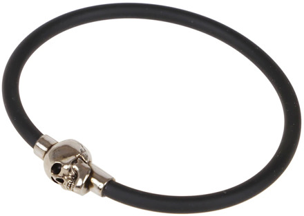 Alexander McQueen Rubberen Koordschedel Armband Alexander McQueen , Gray , Heren - S