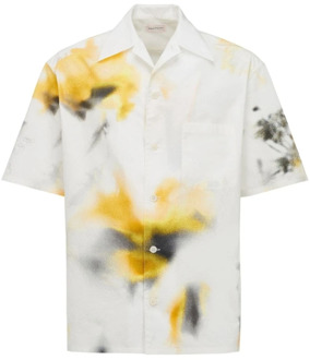 Alexander McQueen Shirt met verborgen bloemenprint Alexander McQueen , White , Heren - L