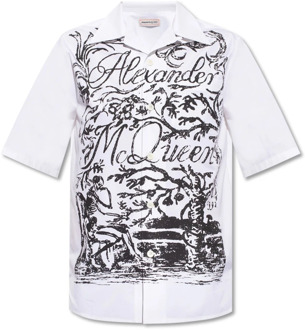 Alexander McQueen Shirts Alexander McQueen , White , Heren - 2Xl,Xl,M
