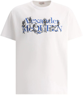 Alexander McQueen Skeleton Band T-Shirt Alexander McQueen , White , Heren - Xl,L,M