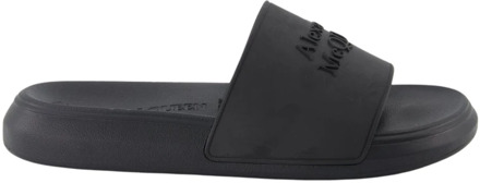 Alexander McQueen slipper met logo Zwart - 41