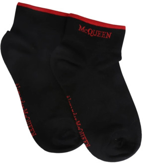 Alexander McQueen Sokken met logo Alexander McQueen , Black , Dames - ONE Size