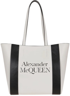 Alexander McQueen Stijlvolle Leren Tote Tas Alexander McQueen , White , Dames - ONE Size