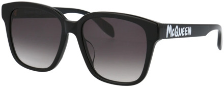 Alexander McQueen Stijlvolle zonnebril Am0331Sk Alexander McQueen , Black , Dames - 56 MM