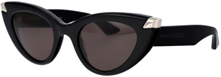 Alexander McQueen Stijlvolle zonnebril Am0442S Alexander McQueen , Black , Dames - 50 MM