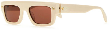 Alexander McQueen Stijlvolle zonnebril voor dames Alexander McQueen , Beige , Dames - ONE Size