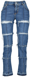 Alexander McQueen Straight Cut Denim Jeans Alexander McQueen , Blue , Dames - W26,W25,W27