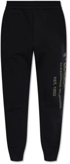 Alexander McQueen Sweatpants met logo Alexander McQueen , Black , Heren - Xl,L,M,S