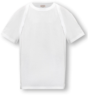 Alexander McQueen T-shirt met logo Alexander McQueen , White , Heren - 2Xl,Xl,L,M,S,Xs