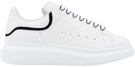 Alexander McQueen Tech Calf Sneakers met Dubbel Logo Alexander McQueen , White , Heren - 45 Eu,39 Eu,44 Eu,41 Eu,43 Eu,41 1/2 Eu,46 Eu,40 Eu,42 Eu,43 1/2 Eu,42 1/2 EU