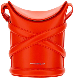 Alexander McQueen The Curve Bucket Bag Alexander McQueen , Orange , Dames - ONE Size