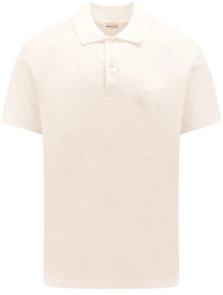 Alexander McQueen Wit Biologisch Katoenen T-Shirt met Logo Borduursel Alexander McQueen , White , Heren - L,M