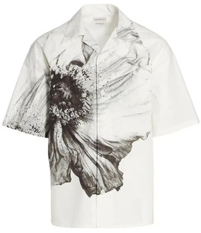 Alexander McQueen Witte Katoenen Overhemd met Knoopsluiting Alexander McQueen , White , Heren - L,M