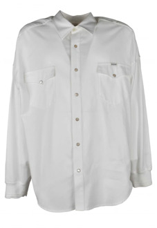 Alexander McQueen Witte Katoenen Shirt met Borstzakken Alexander McQueen , White , Heren - XL