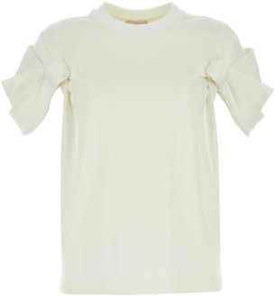 Alexander McQueen Witte katoenen T-shirt Alexander McQueen , White , Dames - Xs,2Xs
