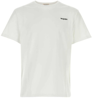 Alexander McQueen Witte katoenen T-shirt Alexander McQueen , White , Heren - 2Xl,Xl,L,M,S