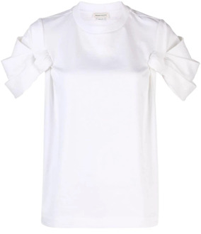 Alexander McQueen Witte T-shirts en Polos van Alexander McQueen Alexander McQueen , White , Dames - S,Xs