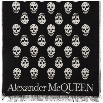 Alexander McQueen Wollen sjaal Alexander McQueen , Black , Heren - ONE Size