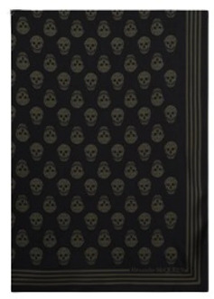 Alexander McQueen Zijden sjaal met schedelprint Alexander McQueen , Black , Heren - ONE Size
