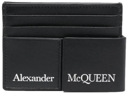 Alexander McQueen Zwarte Gelaagde Kaarthouder Alexander McQueen , Black , Heren - ONE Size