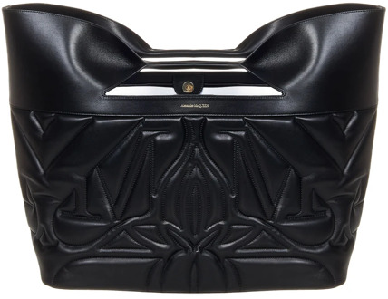 Alexander McQueen Zwarte handtas met verborgen sluiting en dubbel handvat Alexander McQueen , Black , Dames - ONE Size
