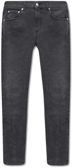 Alexander McQueen Zwarte Jeans met Geborduurd Logo Alexander McQueen , Black , Heren - XL