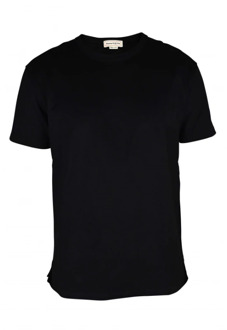 Alexander McQueen Zwarte Katoenen T-shirt met Logo Inschrift Alexander McQueen , Black , Heren