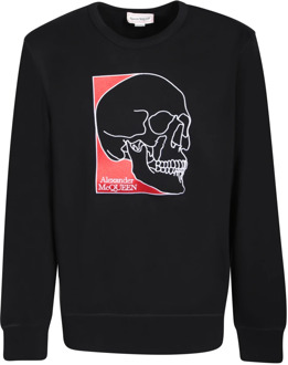 Alexander McQueen Zwarte Sweatshirt met Skull Print Alexander McQueen , Black , Heren - M,S