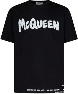 Alexander McQueen Zwarte T-shirts en Polos Alexander McQueen , Black , Heren - S