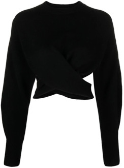 Alexander McQueen Zwarte Twisted Jumper Sweater Alexander McQueen , Black , Dames - M,S,Xs