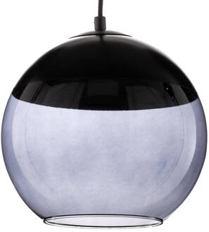 Alfa Hanglamp Hira, 1-lamp, zwart/grijs rookgrijs-transparant, zwart