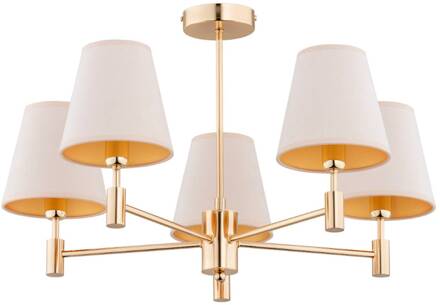 Alfa Plafondlamp Astrit 5-lamps goud/wit goud, wit