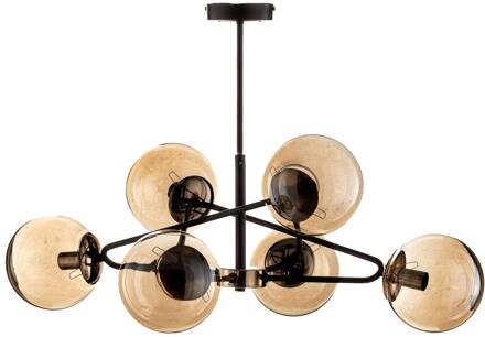 Alfa Plafondlamp Sagito, 6-lamps, goud/zwart goud, zwart