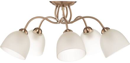 Alfa Plafondlamp Svetlana, 5-lamps, platina platina, gesatineerd