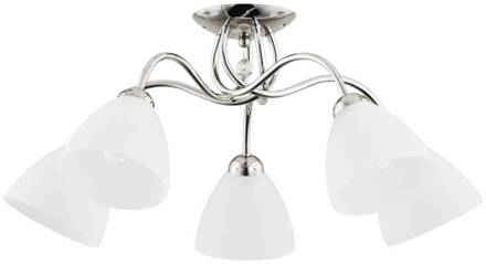 Alfa Plafondlamp Svetlana, 5-lamps, zilver zilver, gesatineerd
