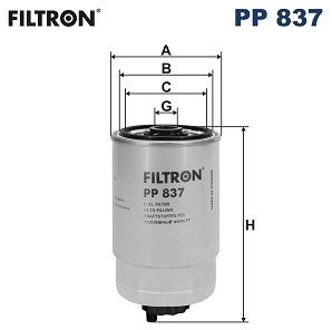 Alfa Romeo Brandstoffilter PP837