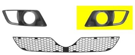 Alfa Romeo BUMPERGRILL ONDER LINKS met MISTLICHTGAT 20 0159593