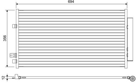 Alfa Romeo Condensor, airconditioning 822638