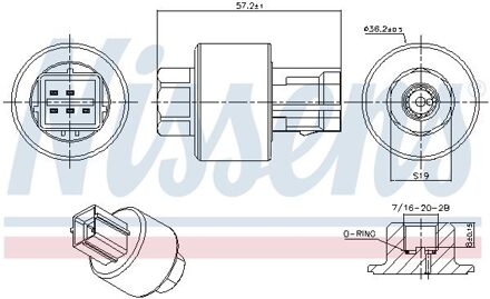 Alfa Romeo Drukschakelaar, airconditioning 301019